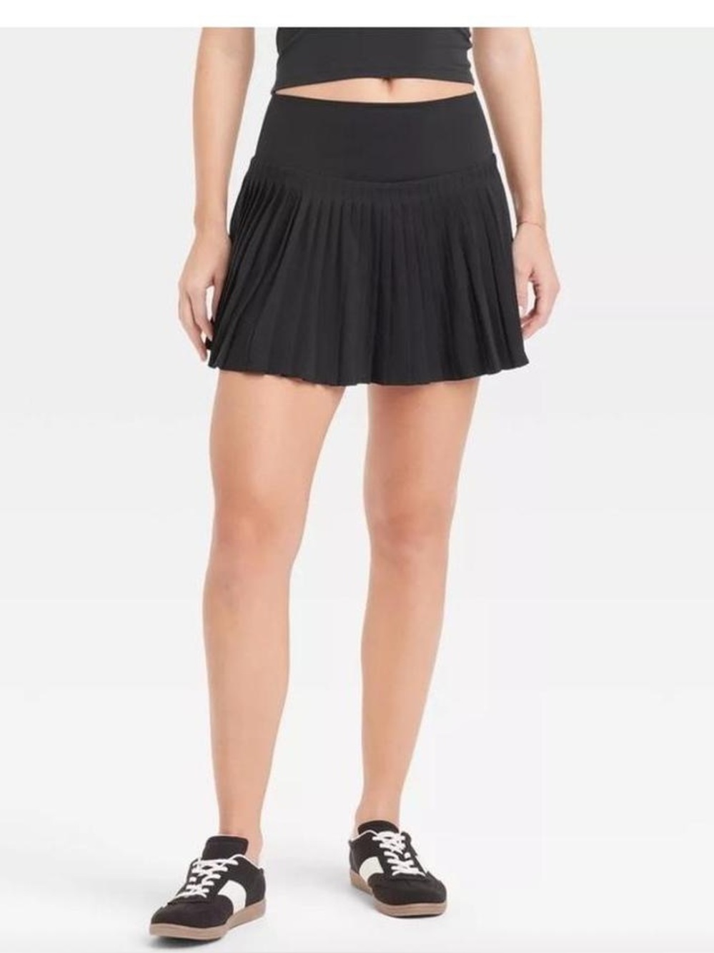 NWT High-Rise Pleated Black Skort Women’s Size Small